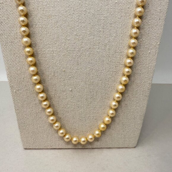 Vintage Marvella Imitation Pearl Necklace Knotted Thread Long Length Signed - Picture 4 of 13